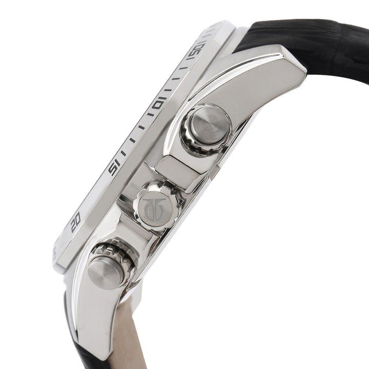 Titan Quartz Analog Black Dial Leather Strap Watch for Men-NH90022SL02E