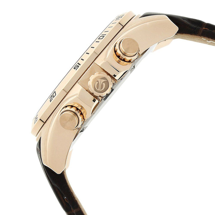 Titan Classic White Chrono Leather Strap watch for Men-NH90022WL01E