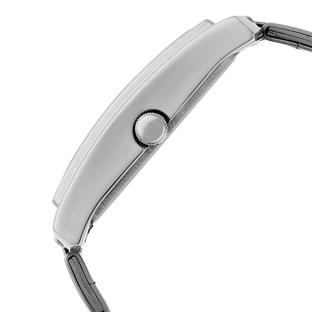 Titan Rectangle Black Dial Analog with Day and Date Stainless Steel Strap Watch for Men-NH90023SM01