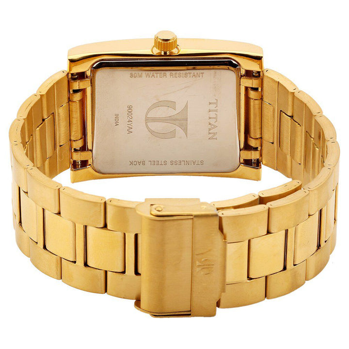 Titan Quartz Analog with Day and Date Champagne Dial Watch for Men-NH90024YM04J