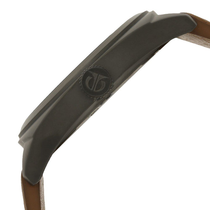 Titan Quartz Analog Grey Dial Leather Strap Watch for Men-90028QL01J