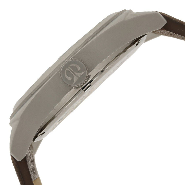 Titan Analog Off White Dial Leather Strap watch for Men-90028SL01J