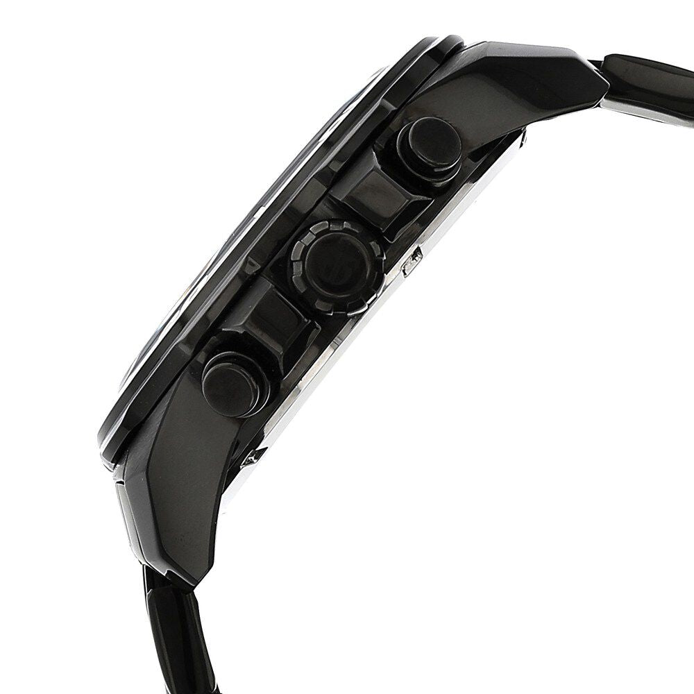 Titan Quartz Chronograph Black Dial Stainless Steel Strap Watch for Men-90031NM01