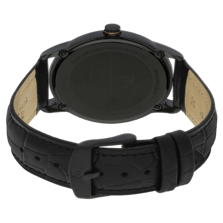 Titan Xerxes Desai Quartz Analog Black Dial Leather Strap Unisex Watch-90037KL01