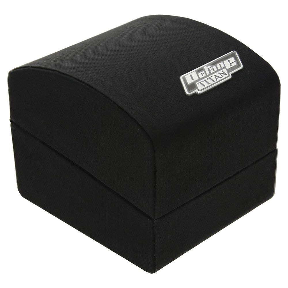 Titan Quartz Multifunction Black Dial Metal Strap Watch for Men-NM90039KM01