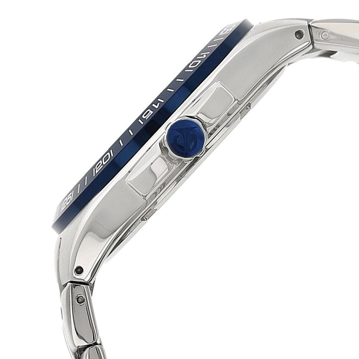 Titan Quartz Multifunction Blue Dial Stainless Steel Strap Watch for Men-NM90041KM02