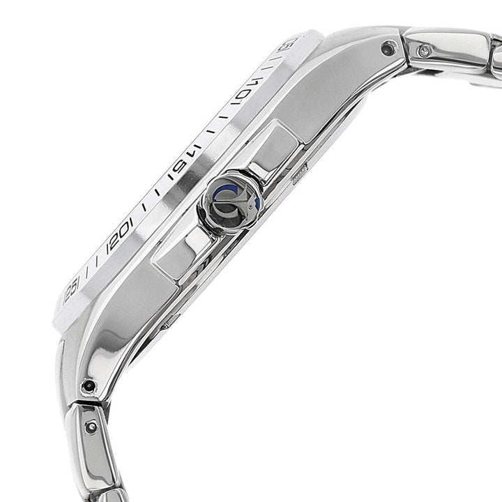 Titan Quartz Multifunction White Dial Stainless Steel Strap Watch for Men-NJ90041SM01