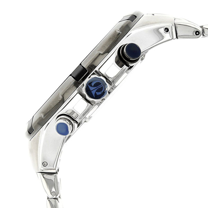 Titan Quartz Chronograph Silver Dial Stainless Steel Strap Watch for Men-90045KM01J