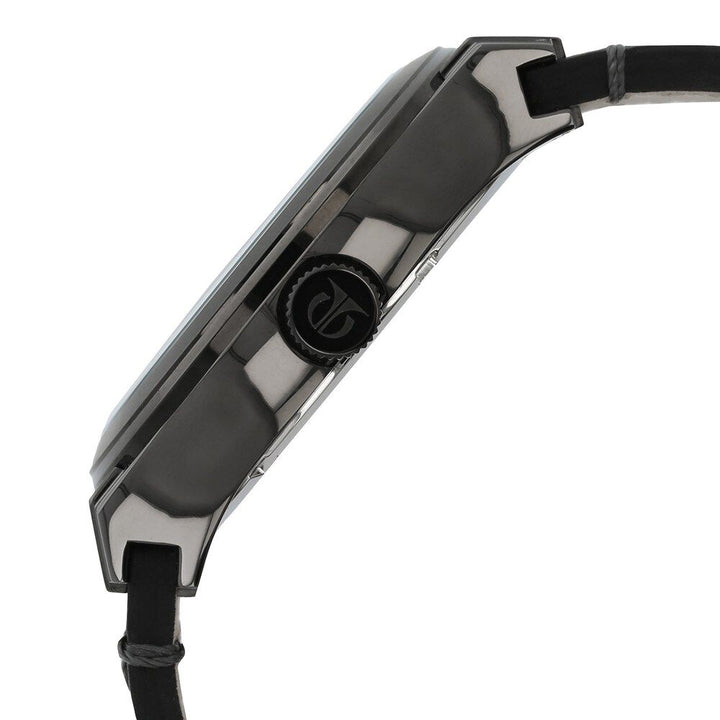 Titan Quartz Analog with Day and Date Grey Dial Leather Strap Watch for Men-90051QL01J