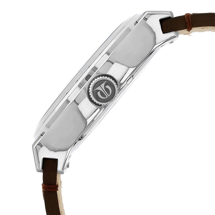 Titan Quartz Analog with Day and Date Black Dial Leather Strap Watch for Men-90051SL01J