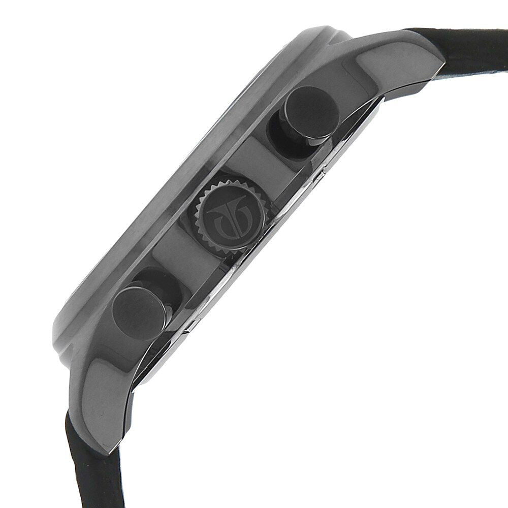 Titan Quartz Chronograph Silver Dial Leather Strap Watch for Men-90052QL01J