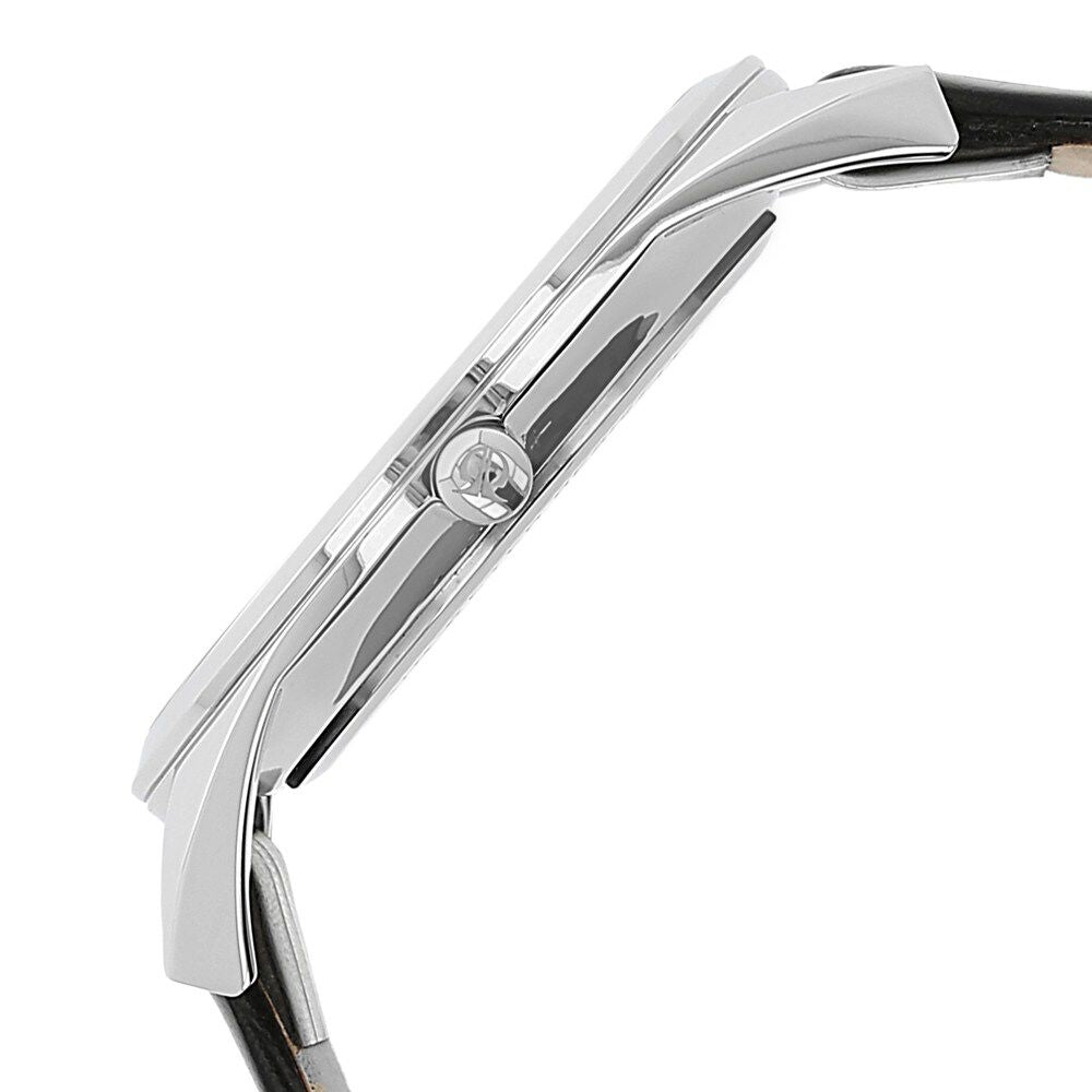 Titan Quartz Analog with Date Silver Dial Leather Strap Watch for Men-90054SL01