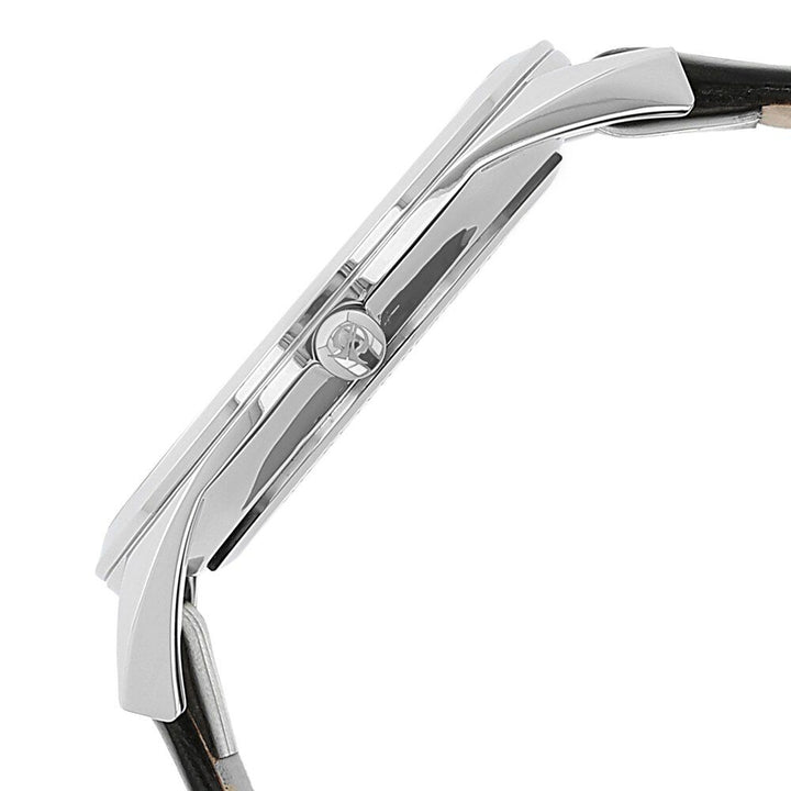 Titan Quartz Analog with Date Silver Dial Leather Strap Watch for Men-90054SL01