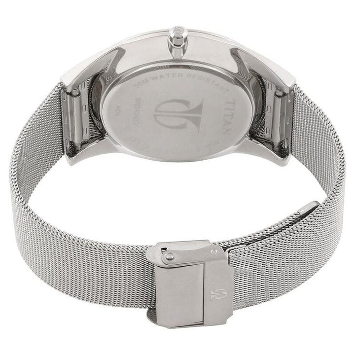 Titan Quartz Analog with Date Silver Dial Stainless Steel Strap Watch for Men NN90054SM01 / 90054SM01