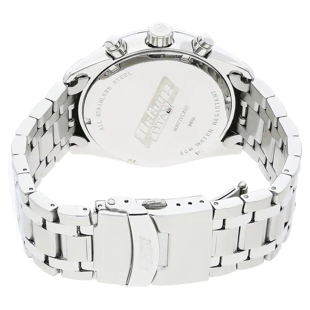 Titan Octane Blue Dial Stainless Steel Strap Watch NP90077KM02 (DF821)