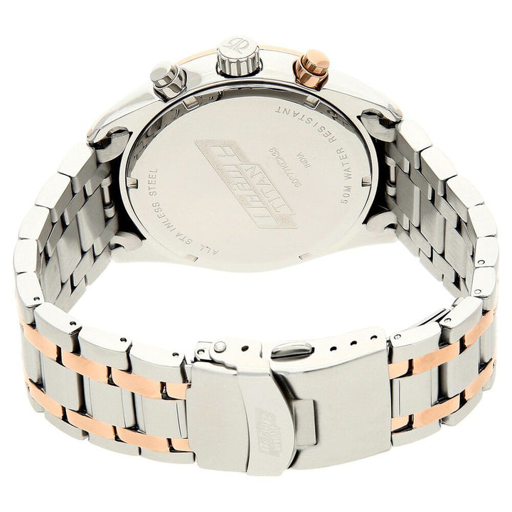 Titan Octane Black Chronograph Stainless Steel Strap watch for Men NS90077KM03