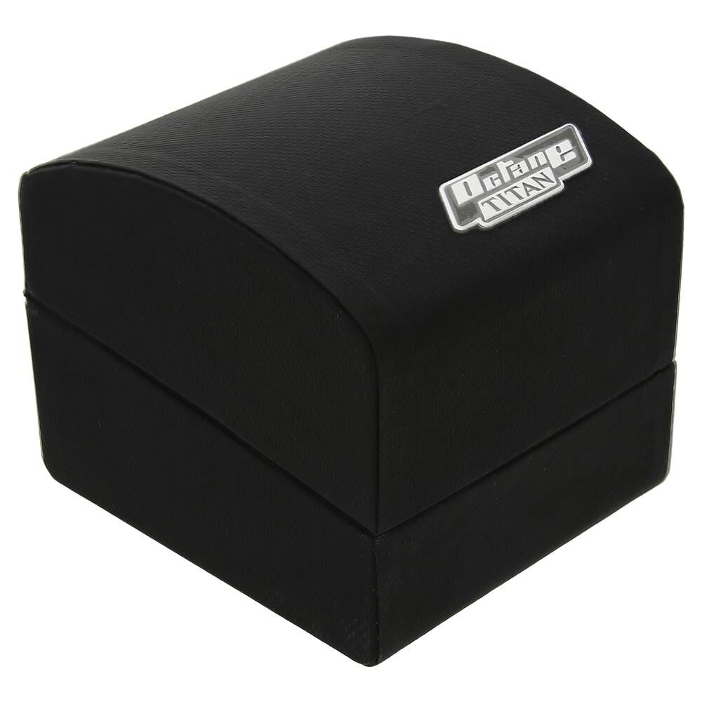 Titan Octane Black Chronograph Stainless Steel Strap watch for Men NS90077KM03