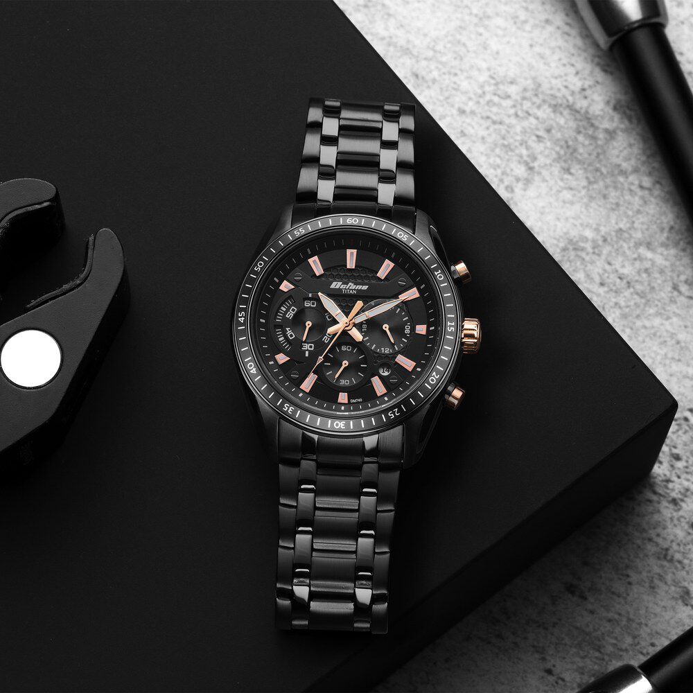 Octane Black Dial Chronograph Watch for Men - The Watch Factory ®