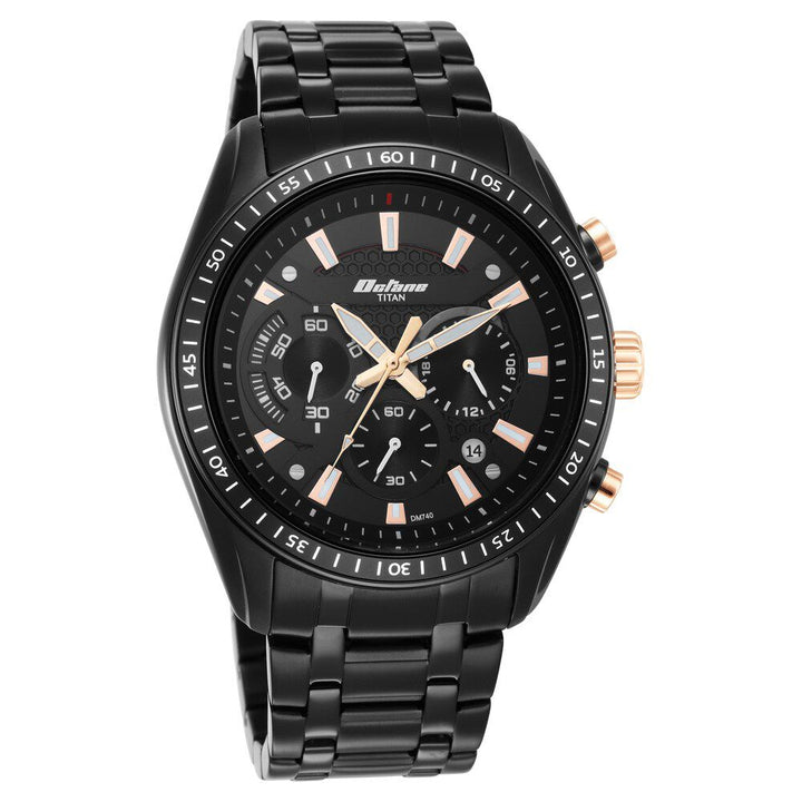 Octane Black Dial Chronograph Watch for Men NS90077KM04
