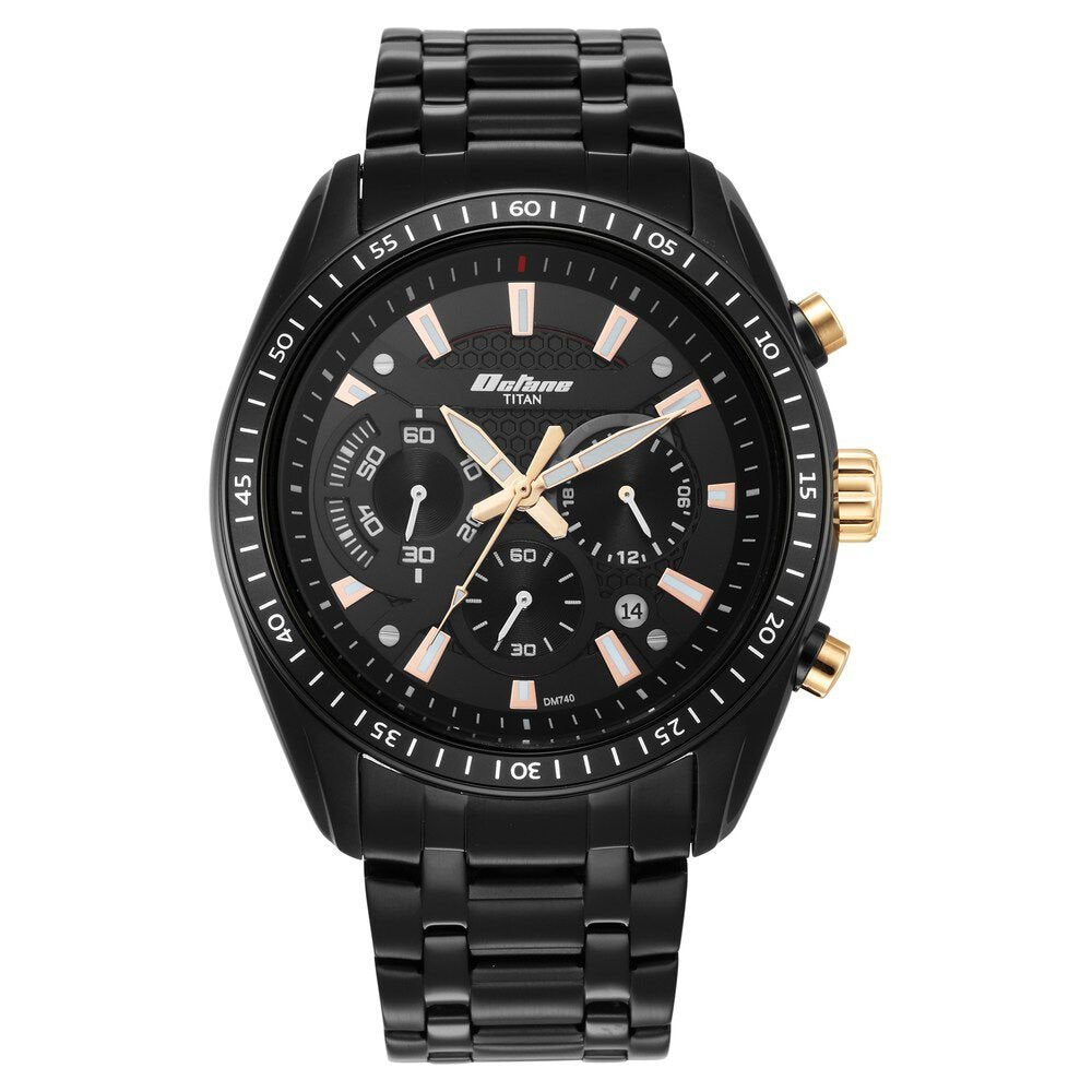 Octane Black Dial Chronograph Watch for Men - The Watch Factory ®
