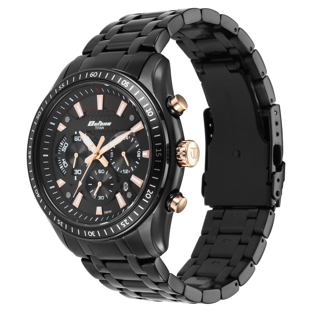 Octane Black Dial Chronograph Watch for Men - The Watch Factory ®