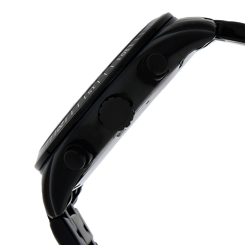 Titan Quartz Chronograph Black Dial Stainless Steel Strap Watch for Men NS90077NM01