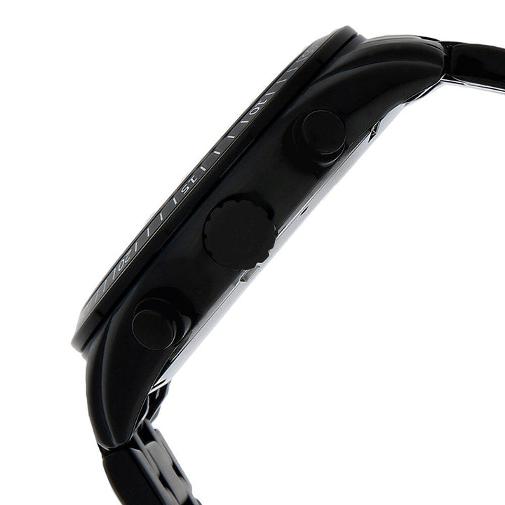 Titan Quartz Chronograph Black Dial Stainless Steel Strap Watch for Men NS90077NM01