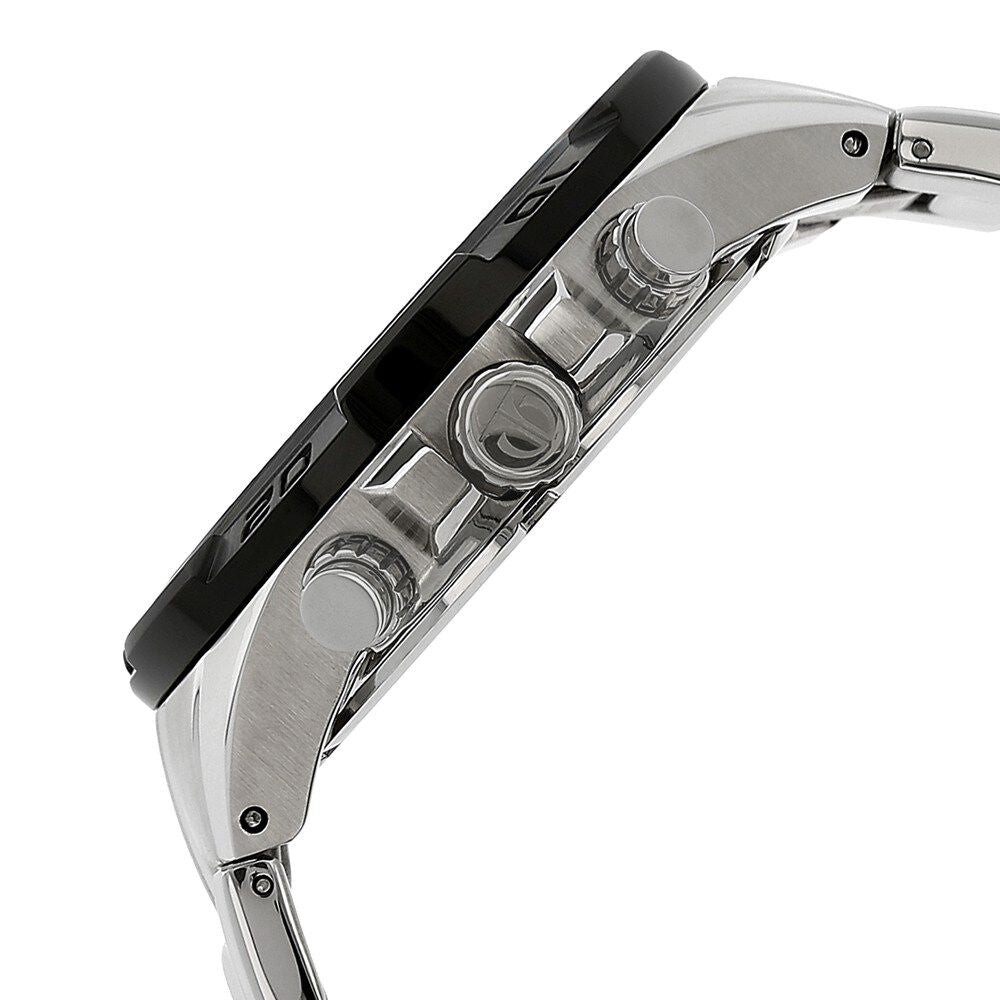 Titan Quartz Chronograph White Dial Stainless Steel Strap Watch for Men-NS90079KM01