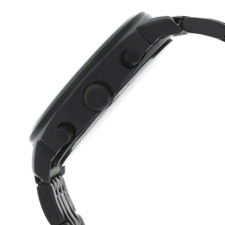 Titan Quartz Chronograph Black Dial Stainless Steel Strap Watch for Men-90081NM01