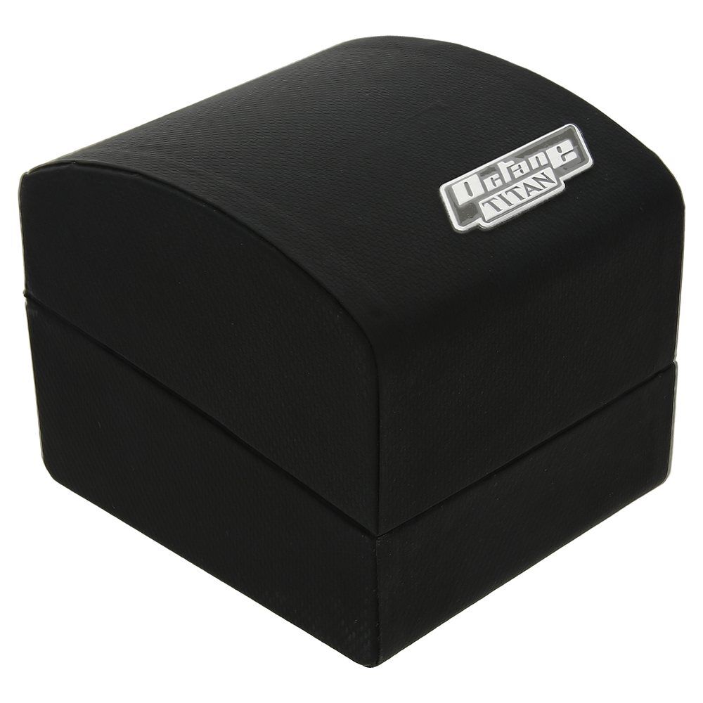 Titan Quartz Chronograph Black Dial Stainless Steel Strap Watch for Men-90081NM01