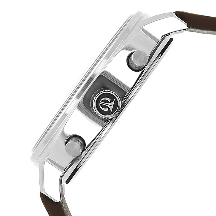 Titan Purple Green Dial Chronograph Leather Strap Watch for Men-90081SL01