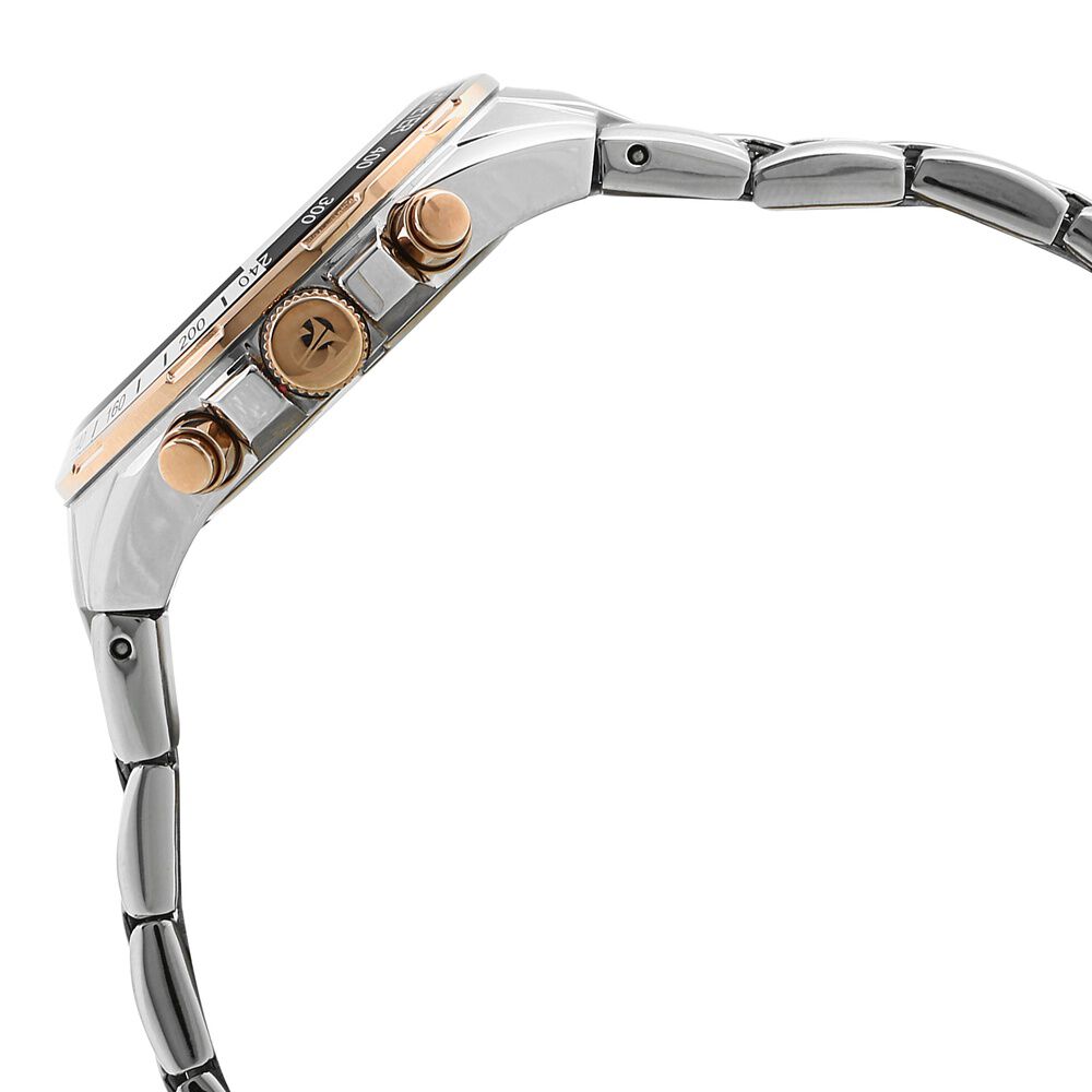 Titan Octane Silver Chrono Stainless Steel Strap watch for Men-90085KM01