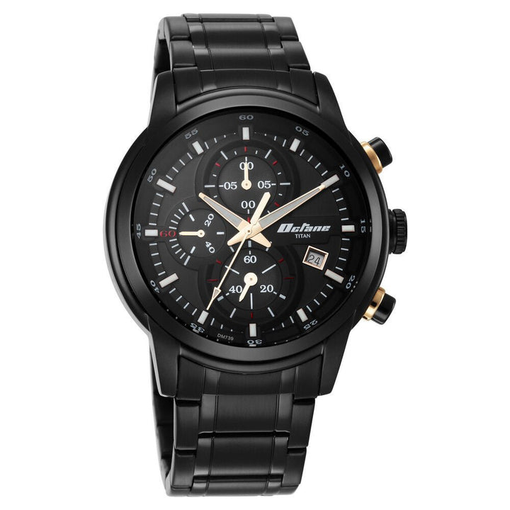 Titan Octane Black Dial Chronograph Watch for Men - The Watch Factory ®