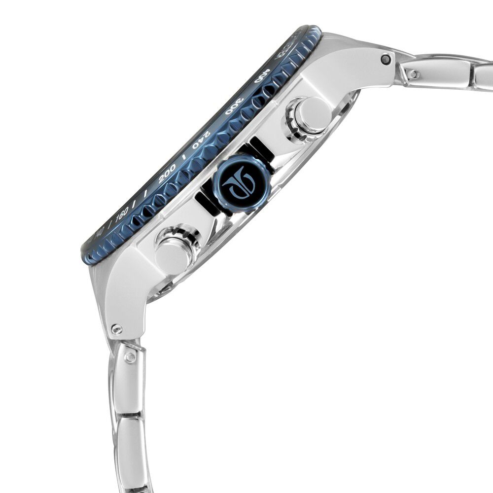 Titan Quartz Chronograph Black Dial Stainless Steel Strap Watch for Men-90092KM01