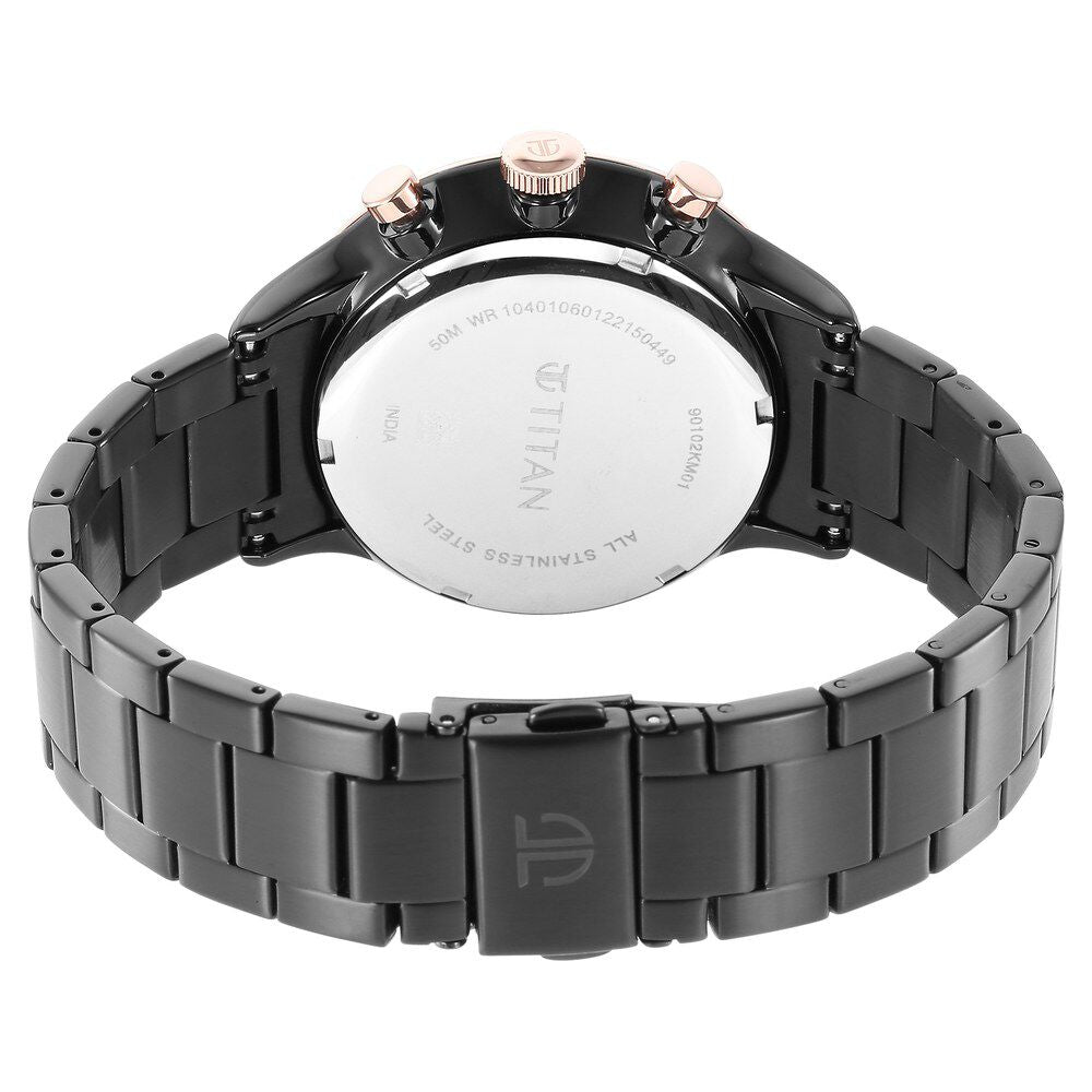 Titan Urban Magic Black Dial Analog Stainless Steel Strap watch for Men - The Watch Factory ®