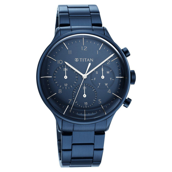 Titan Urban Magic Blue Dial Multial Stainless Steel Strap watch for Men - The Watch Factory ®