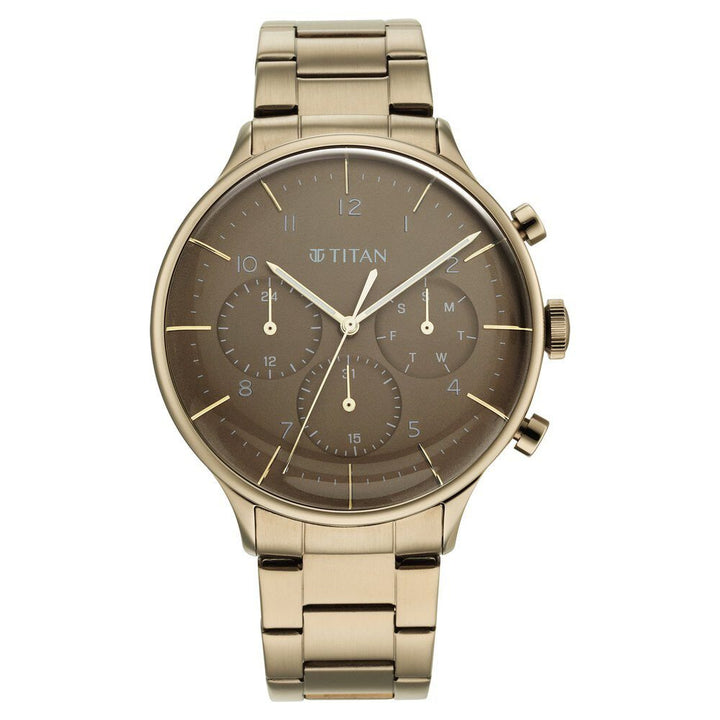 Titan Urban Magic Brown Dial Multial Stainless Steel Strap watch for Men - The Watch Factory ®