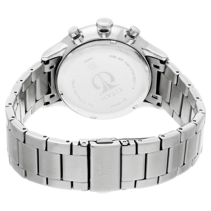 Titan Quartz Multifunction Blue Dial Stainless Steel Strap Watch for Men - The Watch Factory ®