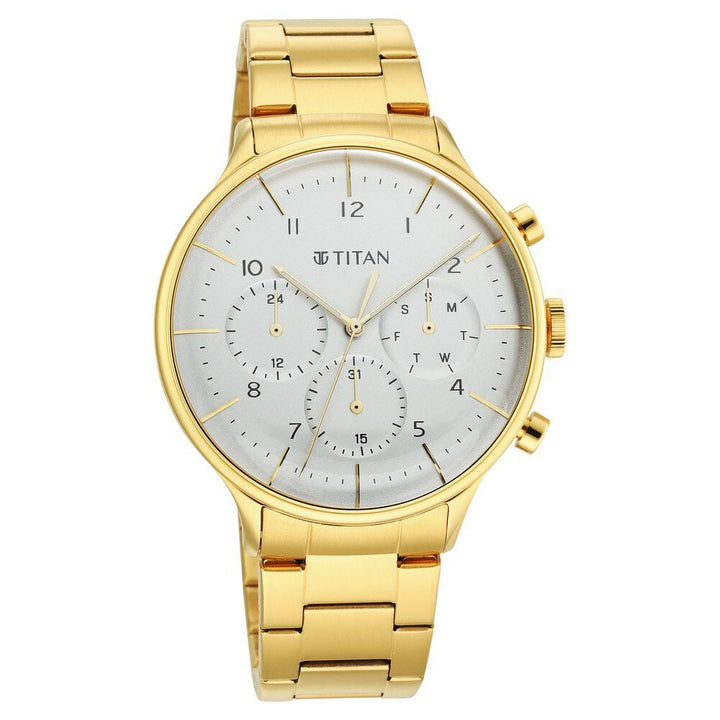 Titan Urban Magic Silver Dial Quartz Multifunction Stainless Steel Strap watch for Men - The Watch Factory ®