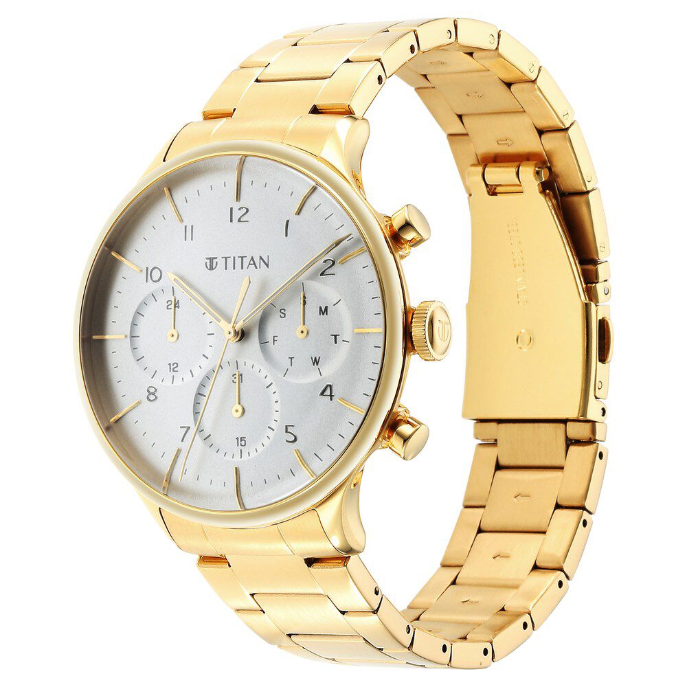 Titan Urban Magic Silver Dial Quartz Multifunction Stainless Steel Strap watch for Men - The Watch Factory ®