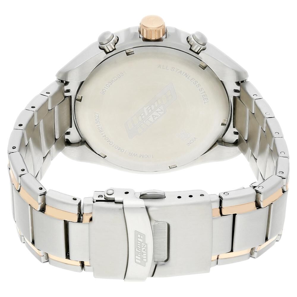 Titan Octane White Dial Chrono Stainless Strap watch for Men - The Watch Factory ®