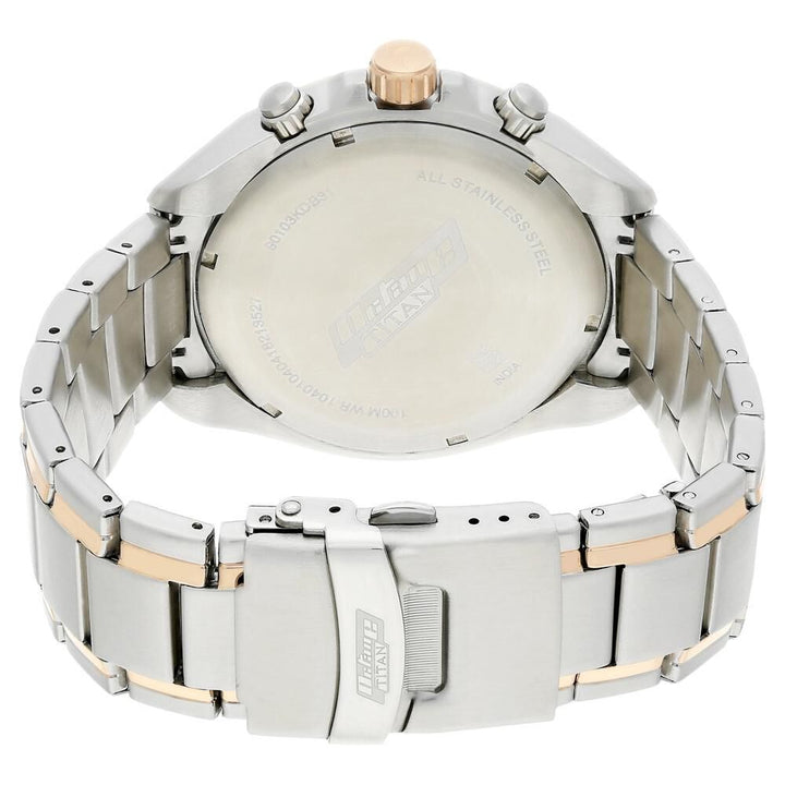 Titan Octane White Dial Chrono Stainless Strap watch for Men - The Watch Factory ®