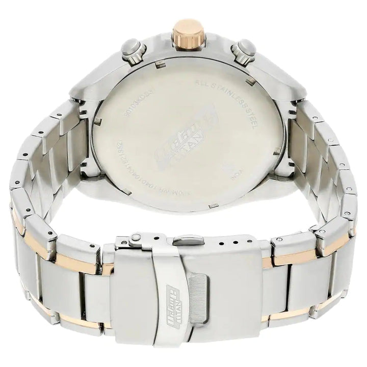 Titan Octane White Dial Stainless Steel Strap Watch NP90103KM01