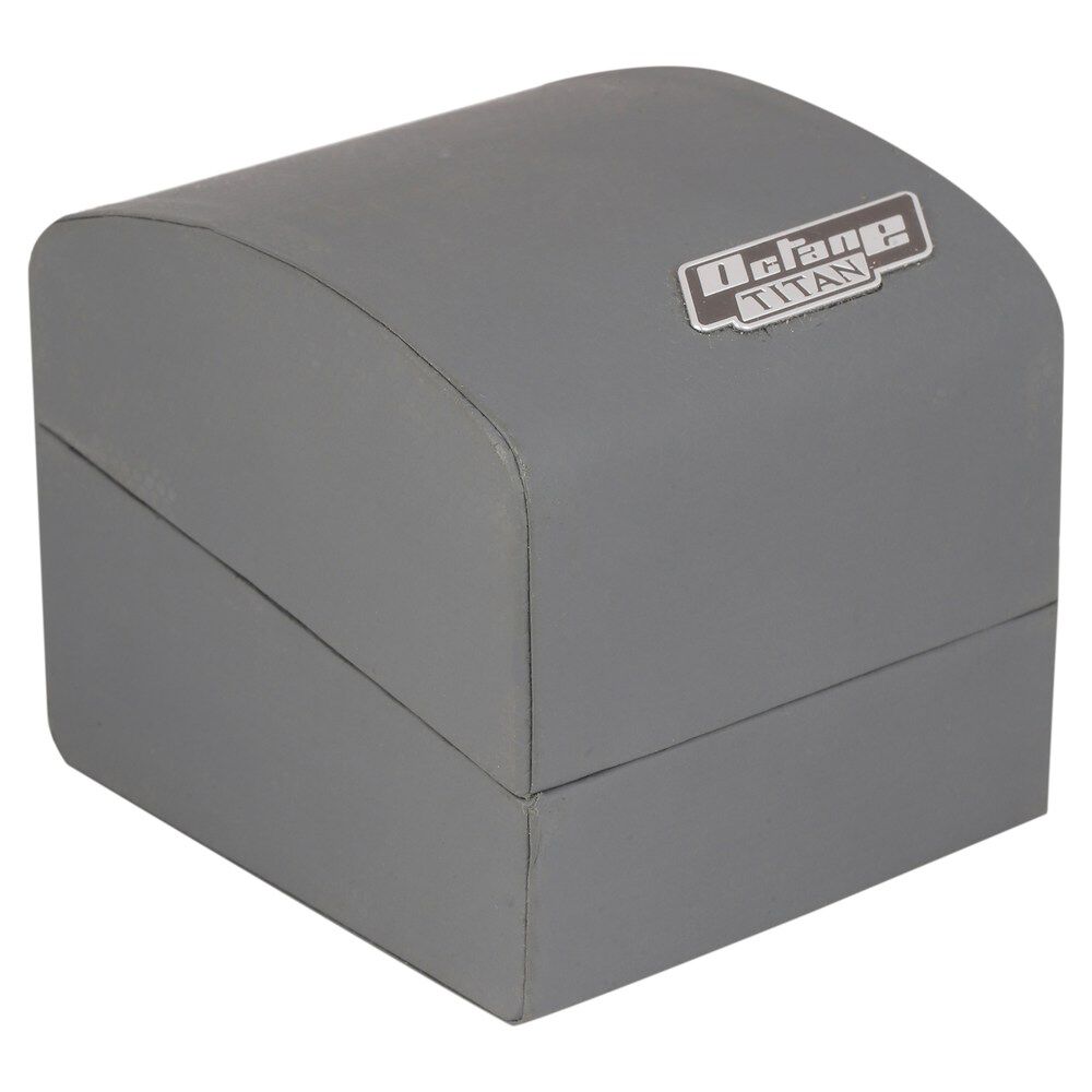 Titan Octane White Dial Quartz Multifunction Leather Strap watch for Men-NN90104KL01