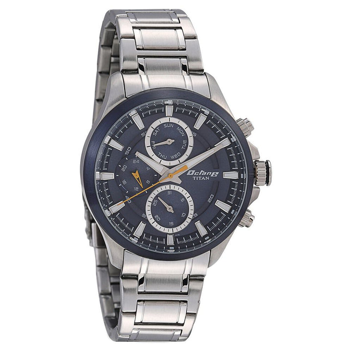 Titan Octane Blue Dial Quartz Multifunction Stainless Steel Strap watch for Men - The Watch Factory ®