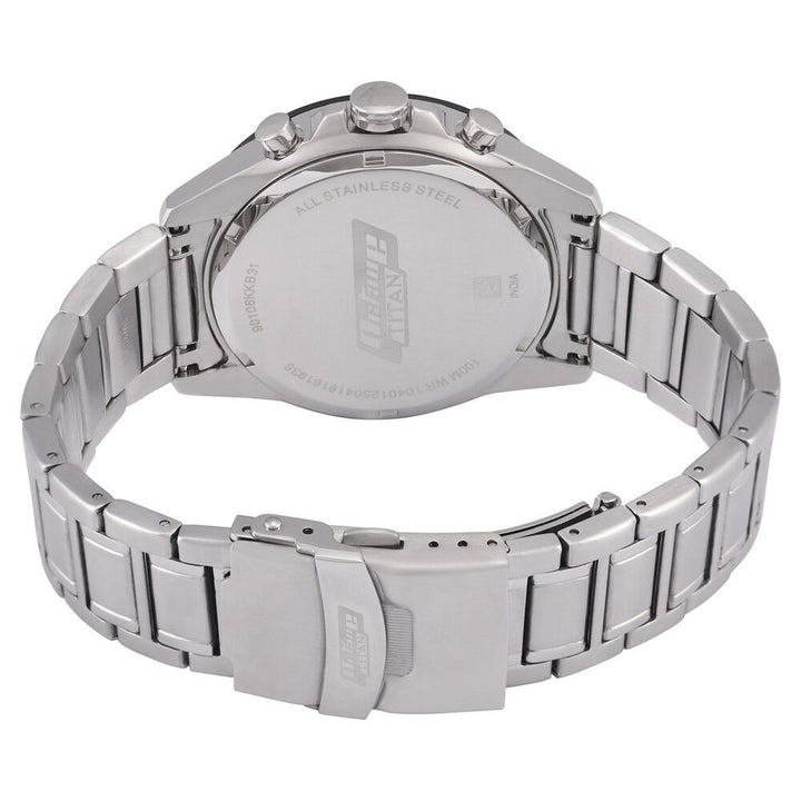 Titan Octane White Chrono Stainless Steel Strap watch for Men-NP90106KM01