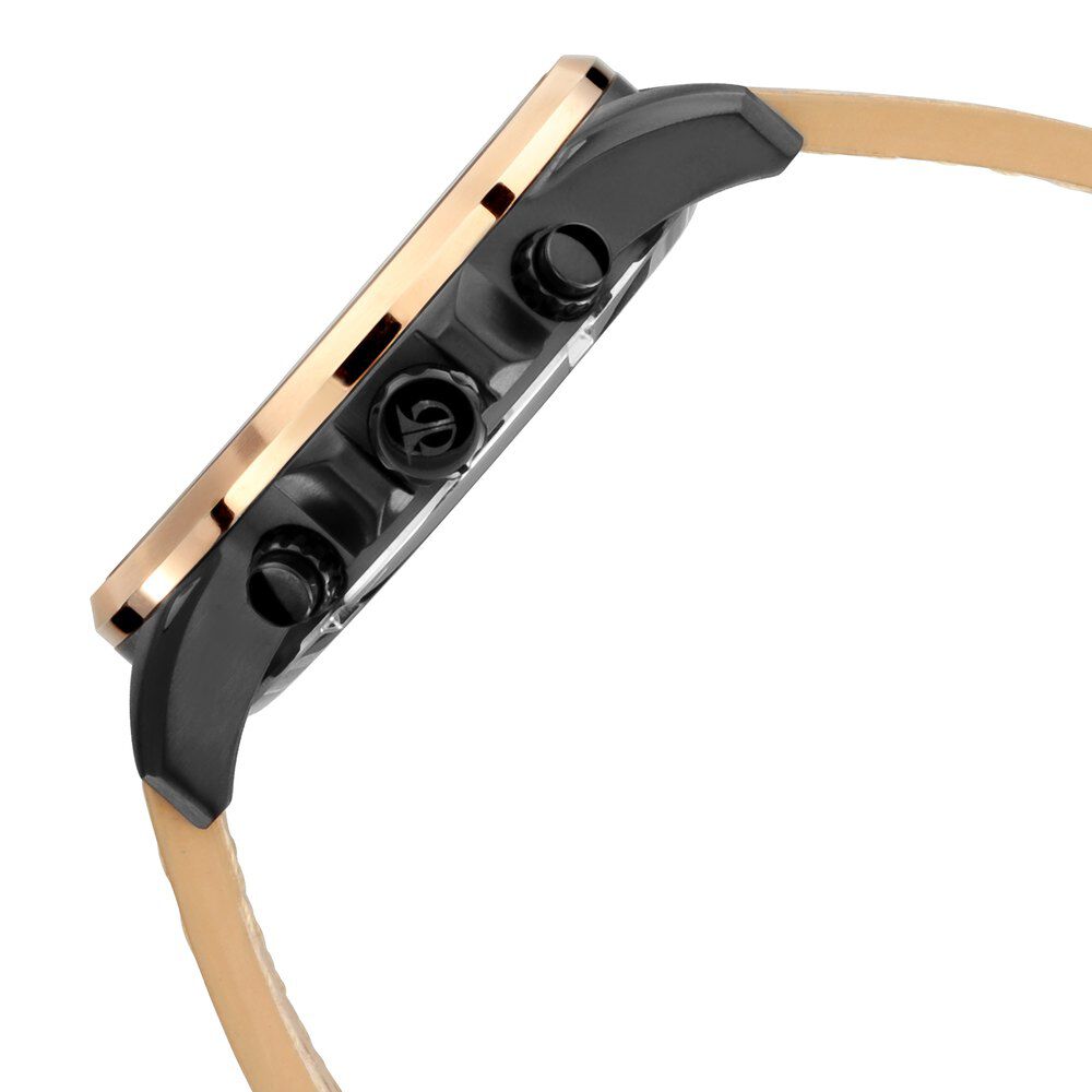 Titan Quartz Multifunction Black Dial Leather Strap Watch for Men-90107KL01