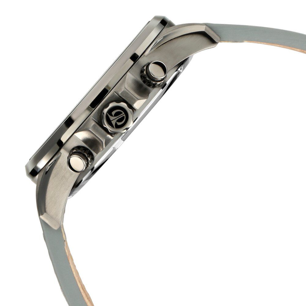 Titan Octane Anthracite Dial Quartz Multifunction Leather Strap watch for Men-90107QL01