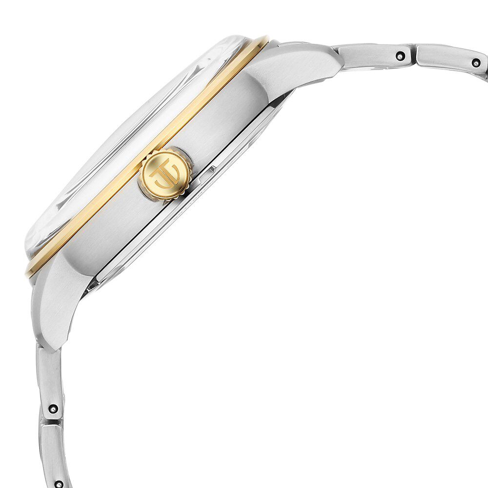 Titan Golden Heart Skeletal Automatic Analog with Silver Dial Dual-Tone Stainless Steel Strap Watch for Men-90110BM01