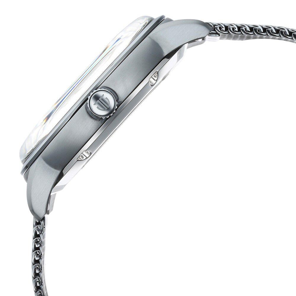 Titan Automatic Color Upgrade Silver Dial Grey Color Stainless Steel Strap Watch for Men 90110QM02